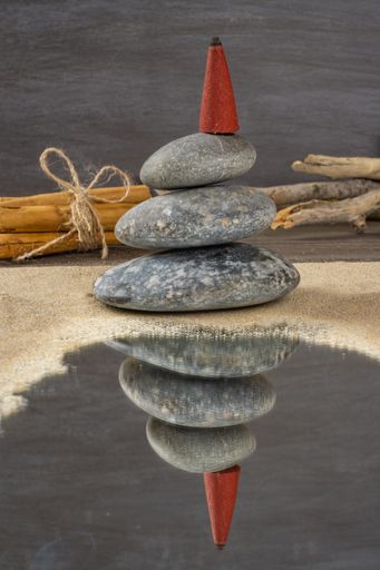 zen image with different types of incense with smoke