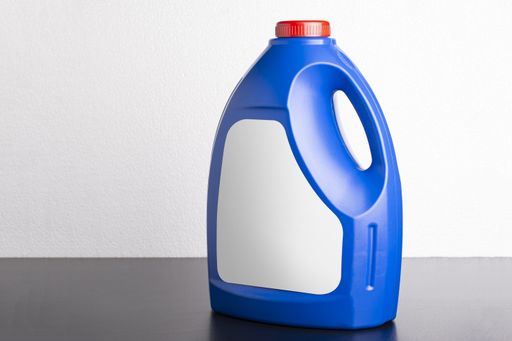 A kitchen detergent bottle in front of a light gray background, editable mock-up series template ready for your design