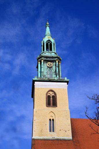 Marienkirche (St Mary's Church) which is located in Alexanderplatz, Berlin, Germany