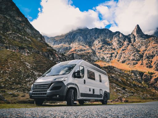 Traveling with a Camping car in the Verdon canyon in the South of France