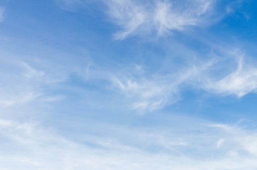 A low angle shot of a blue cloudy sky on a sunny day - perfect for wallpapers