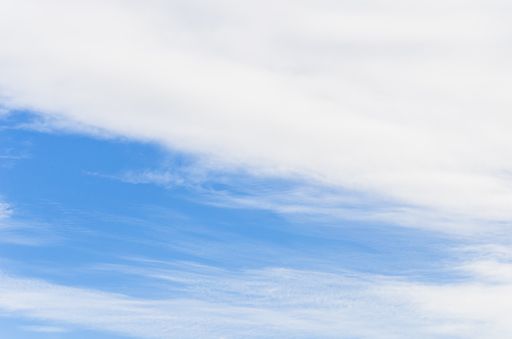 A low angle shot of a blue cloudy sky on a sunny day - perfect for wallpapers