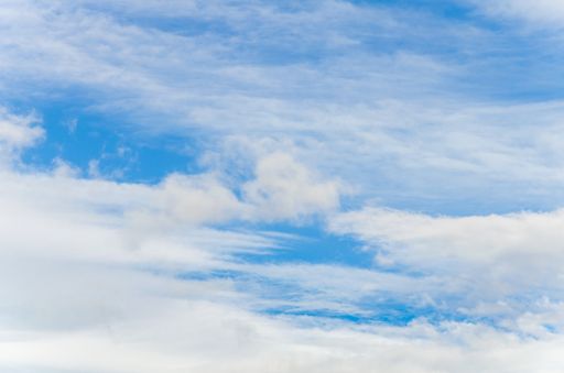 A low angle shot of a blue cloudy sky on a sunny day - perfect for wallpapers
