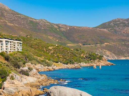 Cliffs along coastline of Chapman's Peak road in Cape Town, South Africa