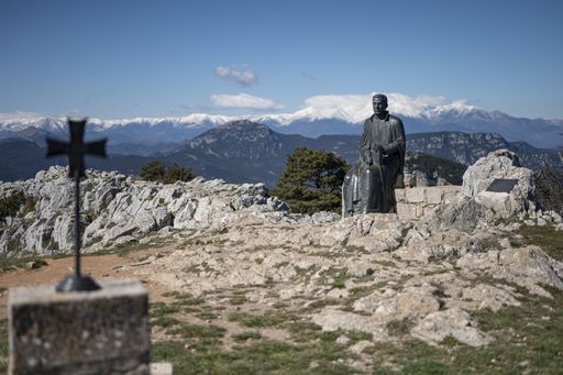 A Sculpture of Jacint Verdaguer in the Sanctuary of Mare de Deu del Mont