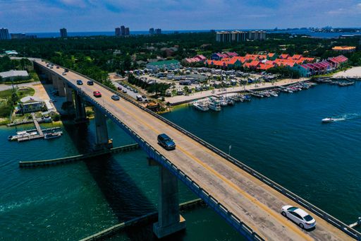 Above Perdido Key Bridge on the Fourth of July