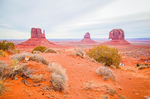 Beautiful aerial view of Monument Valley, Arizona