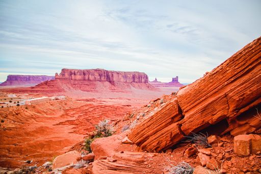 Beautiful aerial view of Monument Valley, Arizona