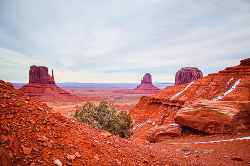 Beautiful aerial view of Monument Valley, Arizona