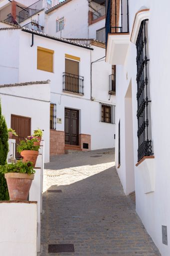 A typical white village of Spain in the province of Cadiz in Andalusia, Spain,  Grazalema