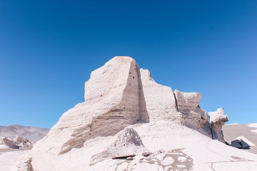 The huge white volcanic stones at Campo de Piedra Pomez, Catamarca, Argentina, Andes mountains, Puna