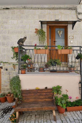 The entrance of a house in Guardialfiera, a historic town in the Campobasso province.