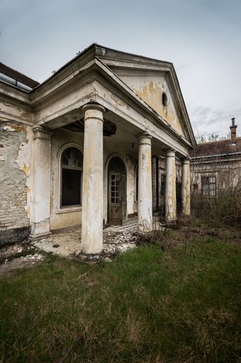 An old ruined abandoned, haunted mansion in Hungary