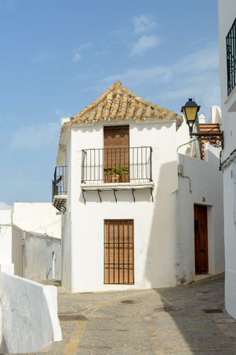 The traditional white buildings and narrow streets of Vejer de la Frontera, Spain