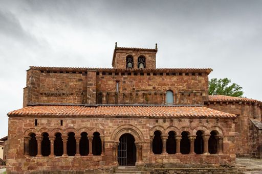The old building of the Romanesque church of San Esteban Protomartir, arcaded gallery