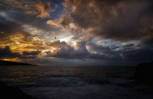 A beautiful seascape at scenic sunset in Gran Canaria, Canary Islands