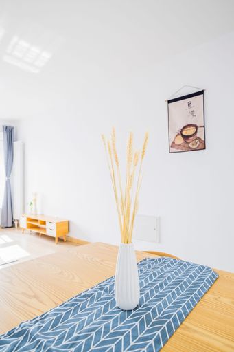 A new house with two bedrooms and one living room in Japanese modern pure white and minimalist decoration style