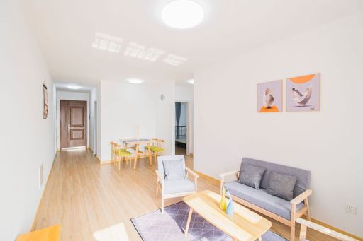 A new house with two bedrooms and one living room in Japanese modern pure white and minimalist decoration style