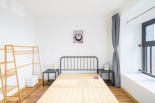 A new house with two bedrooms and one living room in Japanese modern pure white and minimalist decoration style