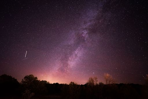 A stunning view of Milky way near Amarillo, Texas
