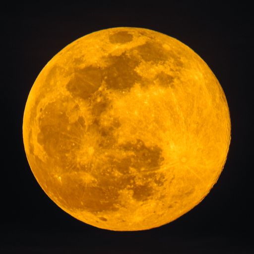 A beautiful shot of the full yellow moon at night- view from Sorensdale Park Hayward USA