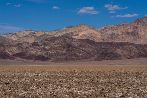 A vertical shot of the Devil's Golf Course in Death Valley National Park, California
