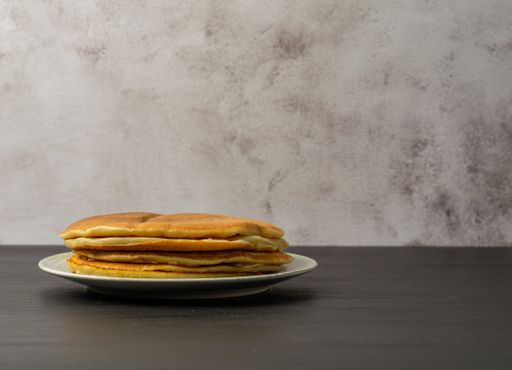 A closeup shot of tasty pancakes on a plate