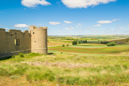 The Castle of Hornillos de Cerrato in Palencia in Spain