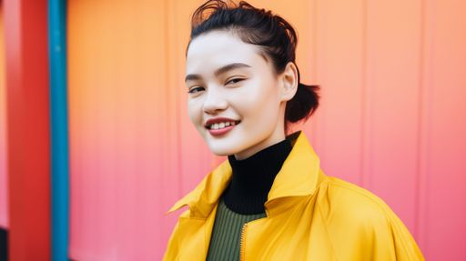 Illustration of a beautiful female model, made with generative AI