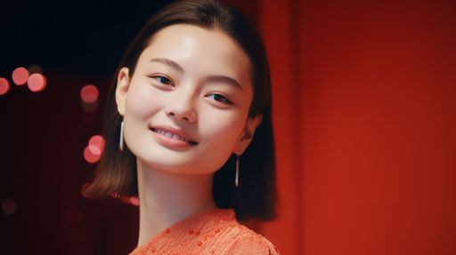 Illustration of a beautiful female model, made with generative AI