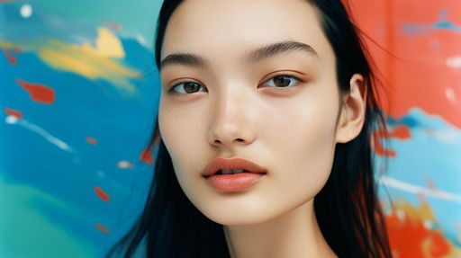 Illustration of a beautiful female model, made with generative AI