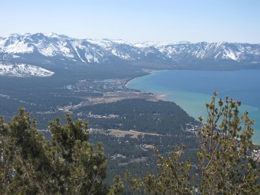The scenic Lake Tahoe in the USA