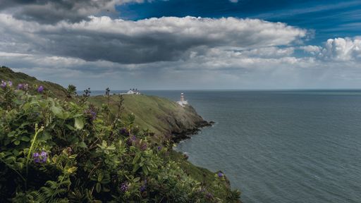 A scenic view of Baily Lighthouse on the southeastern part of Howth Head in County Dublin, Ireland