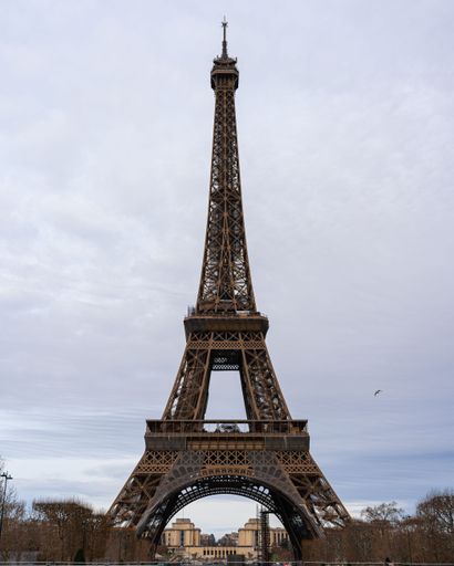 A beautiful view of an iconic Eiffel Tower in Paris, France