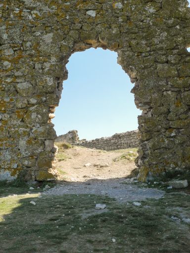 A vertical shot of Enisala fortress ruins, Constanta, Romania