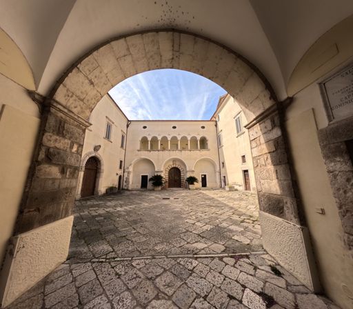 The entrance of an ancient noble palace in the town of Cerreto Sannita in the province of Benevento.