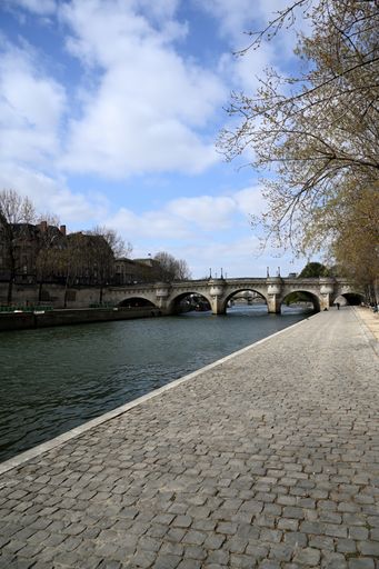 Parisian bridge over the seine river