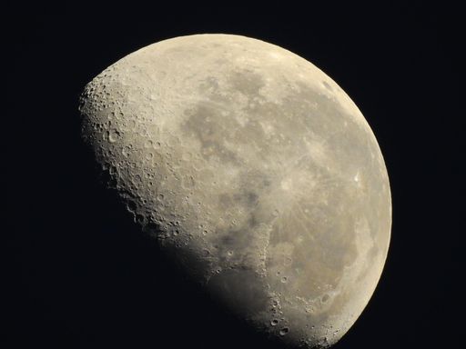 A view of the moon in the Waxing Gibbous phase
