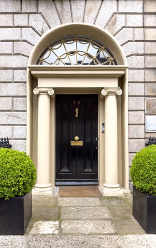 One of the Georgian doors in Dublin, Ireland the city is famous for