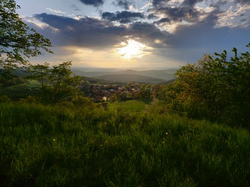 A beautiful sunset over franconian switzerland