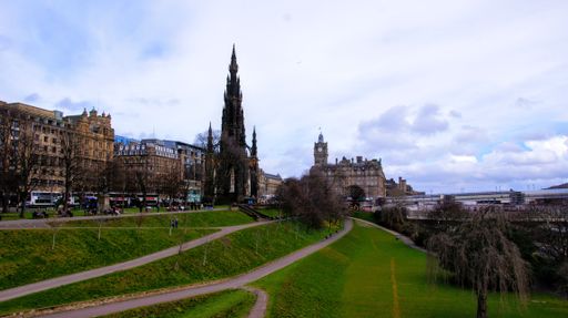 Scott Monument in the city centre of the historic and picturesque city of Edinburgh, Scotland