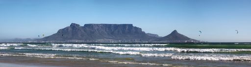 Panoramic view of the famous Table Mountain Cape Town scenery in South Africa