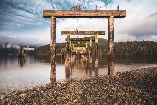 Outdoor landscape of Barnet Marine Park in Burnaby, BC, Canada