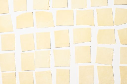 A top view of delicious homemade manti dumplings dough before being cooked