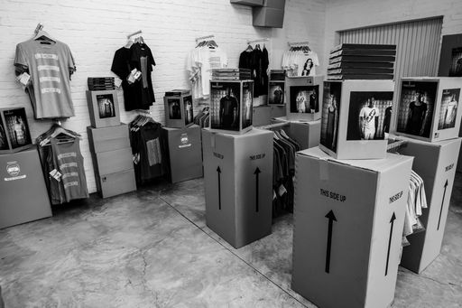 Johannesburg, South Africa - December 13, 2012: Inside Interior of a small independent Fashion Clothing Retail Store
