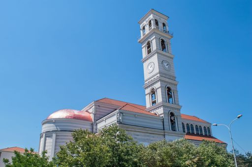 The Cathedral of Saint Mother Teresa, in Pristina, Kosovo. A Roman Catholic Cathedral, dedicated to the Albanian-Indian Roman Catholic missionary nun.