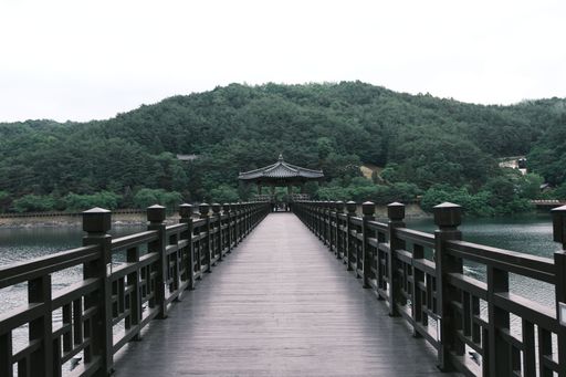The historic Wolryeonggyo Bridge situated in the historical city of Andong, South Korea