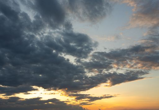 A magical view of a cloudy sky at sunset