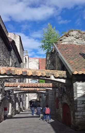 St. Catherine's Passage, or Katariina Kaik, in the old medieval part of Tallinn, capital city of Estonia.