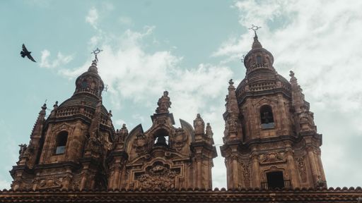 A scenic view of the Cathedral of Salamanca in Spain